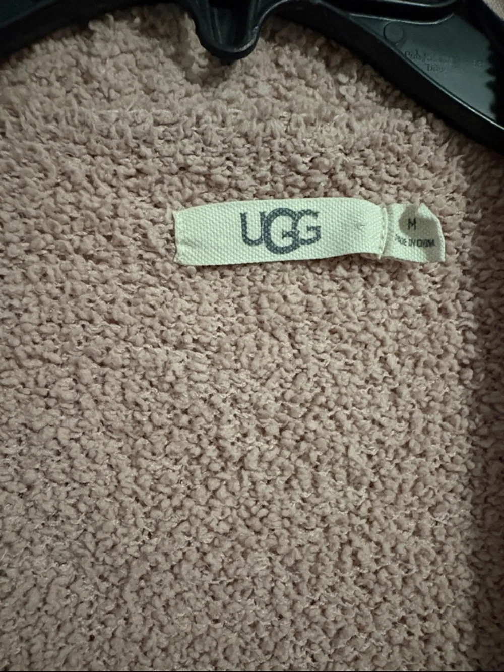 UGG Women's Open-Front Cozy Cardigan in Mauve Pink - Picture 2 of 3